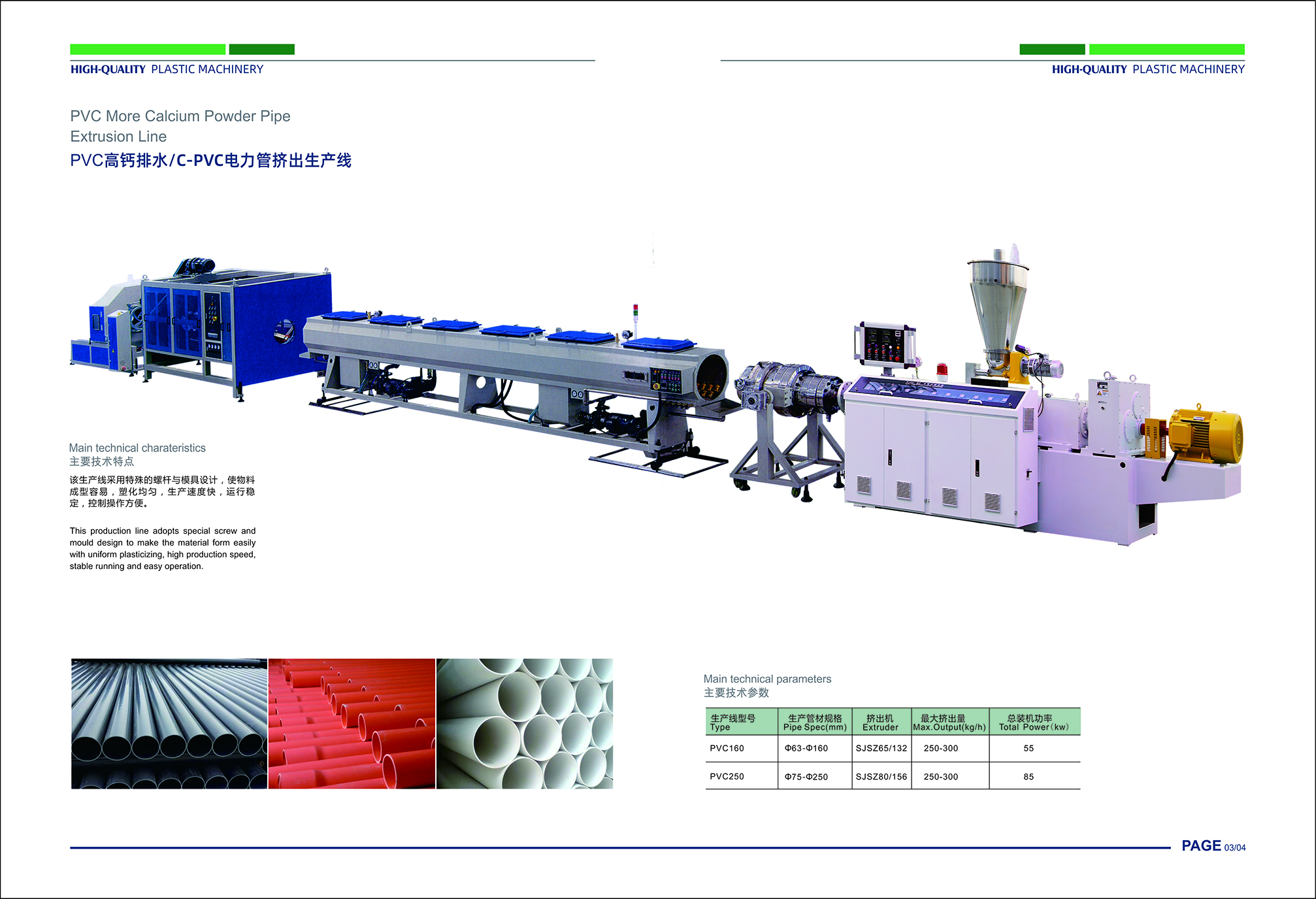 PVC高鈣電力管生產(chǎn)線(xiàn)